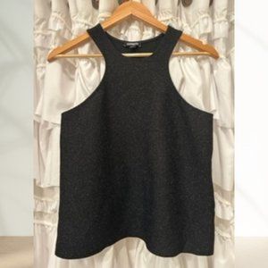 Black High Neck Tailored Tank